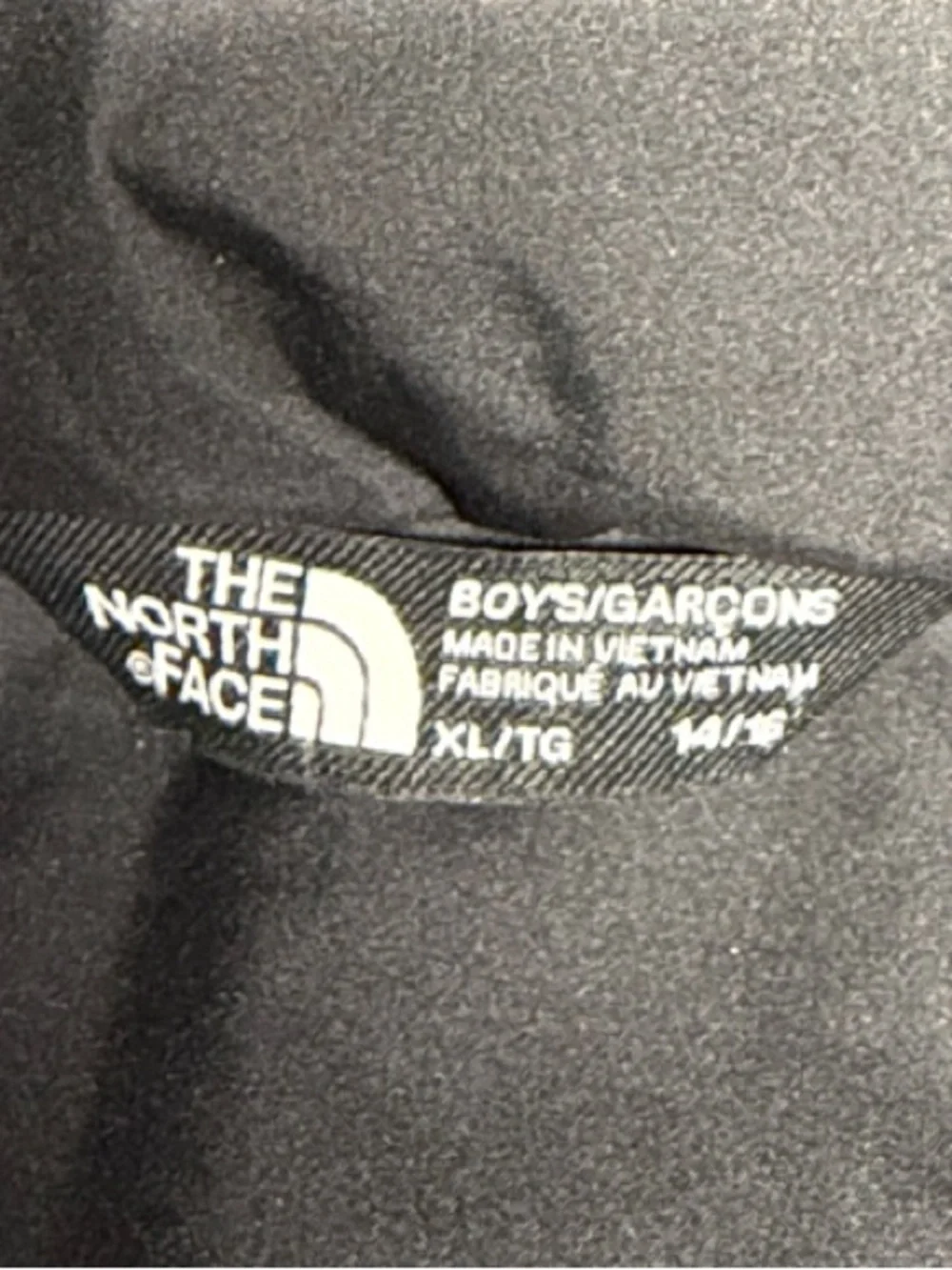 The North Face Kids Black, Gray & White Down Camo Puffer Jacket with Hood